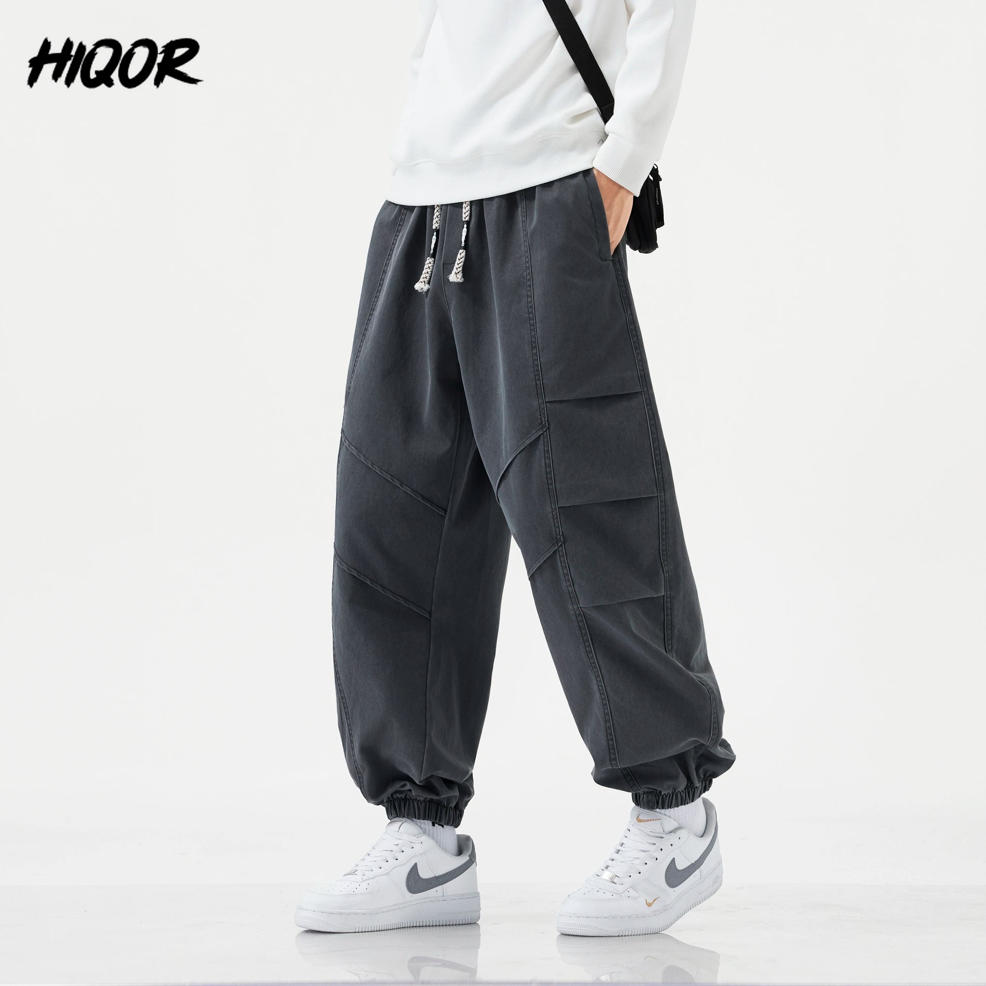 HIQOR Harem Jogger Pants Fashion Men Spring Baggy Trouser Hip Hop Casual Pants Man Pleats Large Size L-6XL Sports Cargo Pants NovaCart