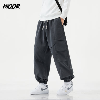 HIQOR Harem Jogger Pants Fashion Men Spring Baggy Trouser Hip Hop Casual Pants Man Pleats Large Size L-6XL Sports Cargo Pants NovaCart