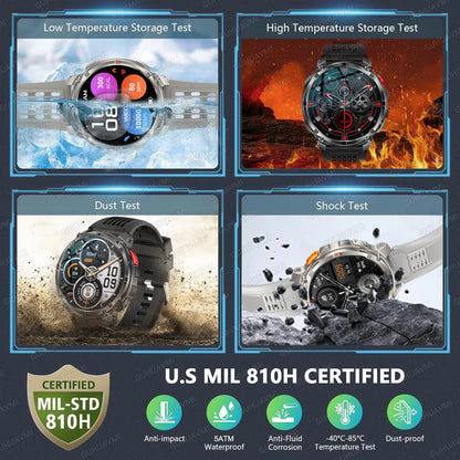 2026 New T-Rex3 Pro 1100mAh Battery Smart Watch GPS path 5ATM Waterproof Sports Run tracker Outdoors Compass Military Smartwatch NovaCart