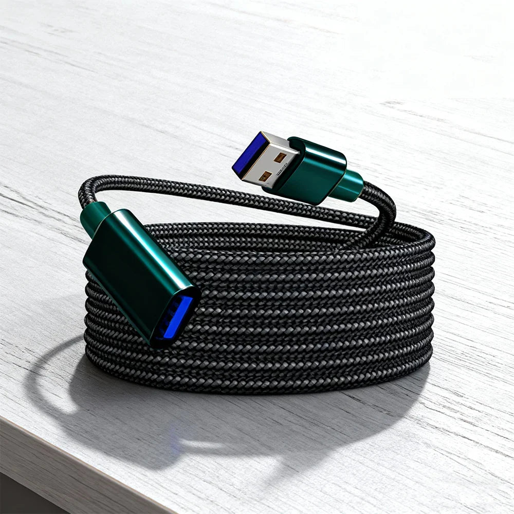 USB extension cable, suitable for keyboards, mice, game consoles, USB flash drives, printers, cameras, and other devices. Pi-Mart