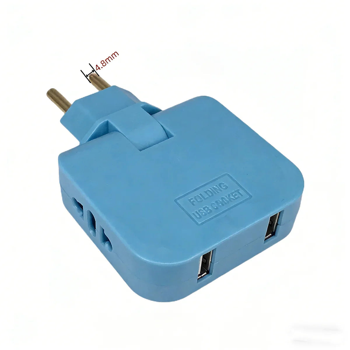 2 USB 3 in 1 EU Power Socket Plug Adapter Foldable US To EU Travel Aadapters Power Converter KR Plug Electrical Socket AC Outlet Pi-Mart