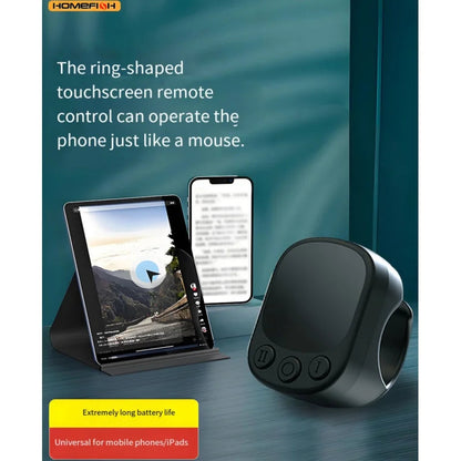 Mouse Ring Remote Control with Touchpad,Smart Automatic Screen Clicker Device，Continuous Clicker，Scrolling Ring Remote Control S Pi-Mart