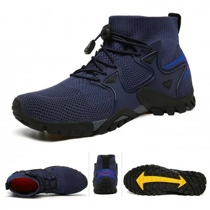 Shoes for Men Walking  2023 Summer New High Top Boots Breathable Mesh Mountaineering Outdoor Comfortable Leisure Travel Sneakers NovaCart
