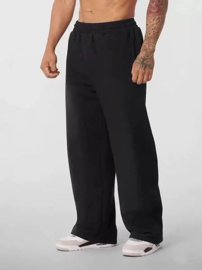 Men's Sweatpants Elastic Waist Joggers Track Pants Casual Sport Fitness Gym Clothing Autumn All-Match Loose Comfy Trousers NovaCart
