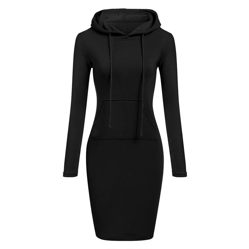 Ladies Dress Autumn Women Hooded Dresses Hoodies Women Sweatshirts Women Hoodies Dress Tops Ladies Clothing NovaCart