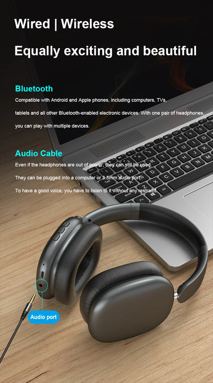 Newest ANC Max Bluetooth Headphone Active Noise Cancelling Wireless Earphone Over Ear Games Headphones ENC HD Mic Stereo Headset NovaCart
