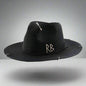 Unisex Metal Letter Straw Panama Hat FitiqueFit