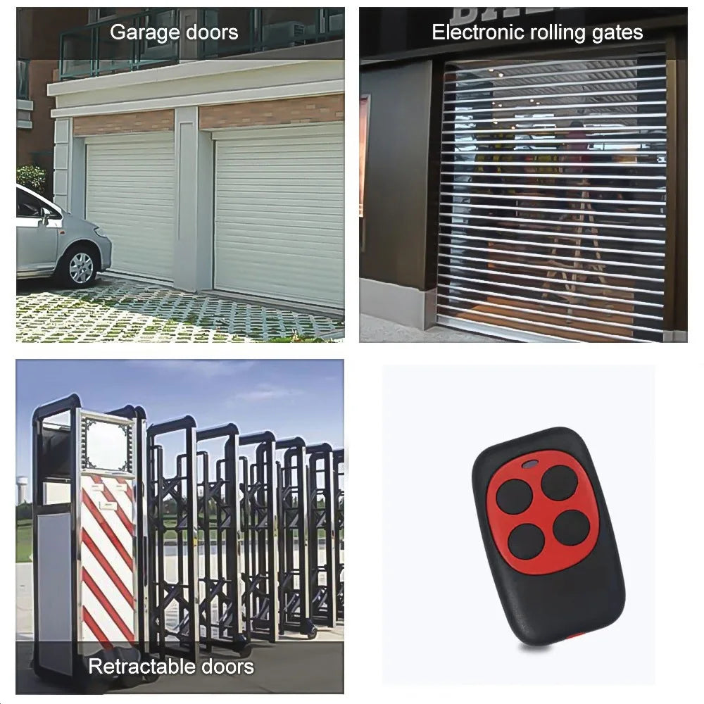 433Mhz 4 Keys Colorful Remote Control RF Wireless Copy Code Remote Electric Cloning Gate Garage Door Auto Keychain for Home Pi-Mart