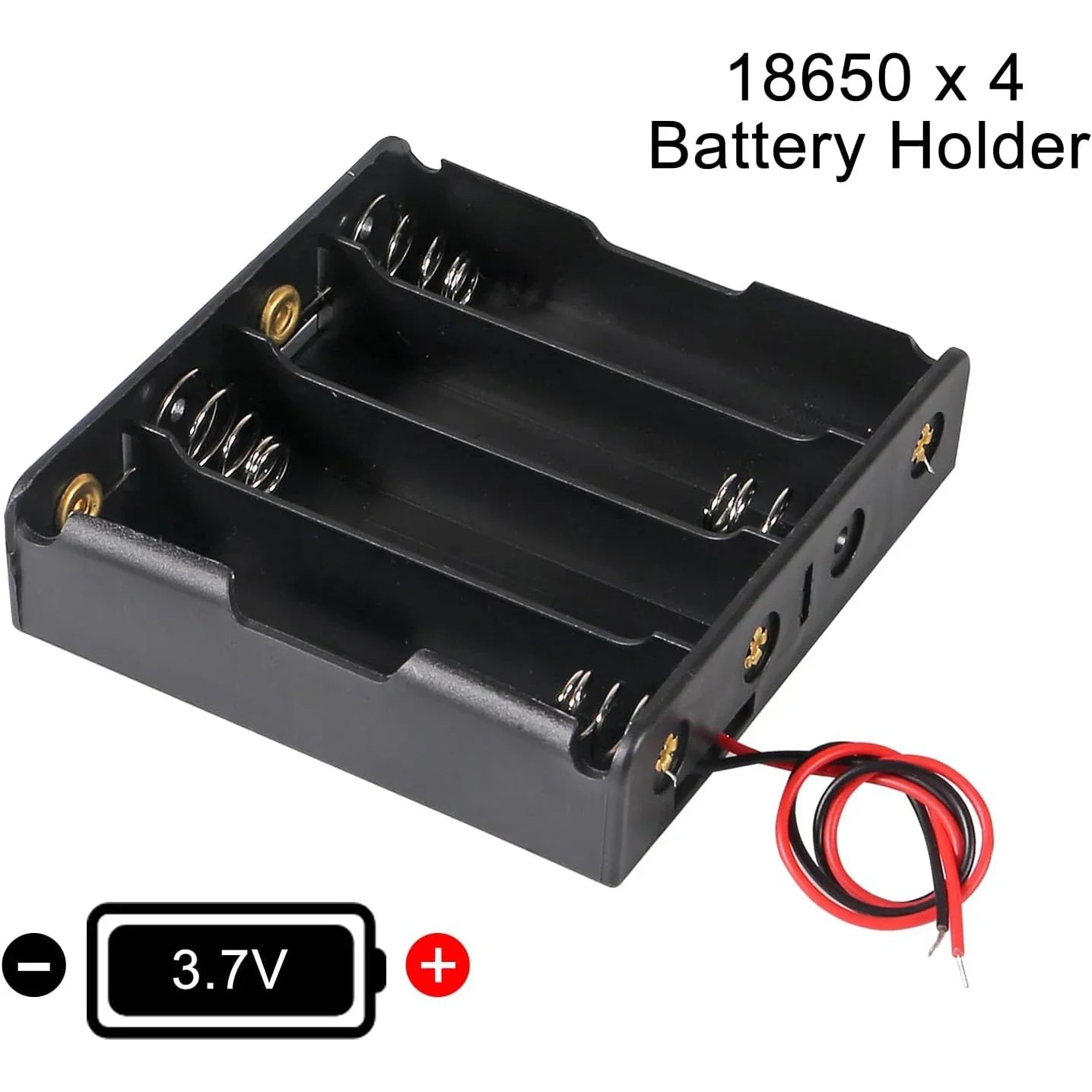 3pcs 18650 Battery Holder with Wire 3.7V,7.4V, 11.1V, 14.8V 18650 Battery Holder Box for Battery storage charging Pi-Mart