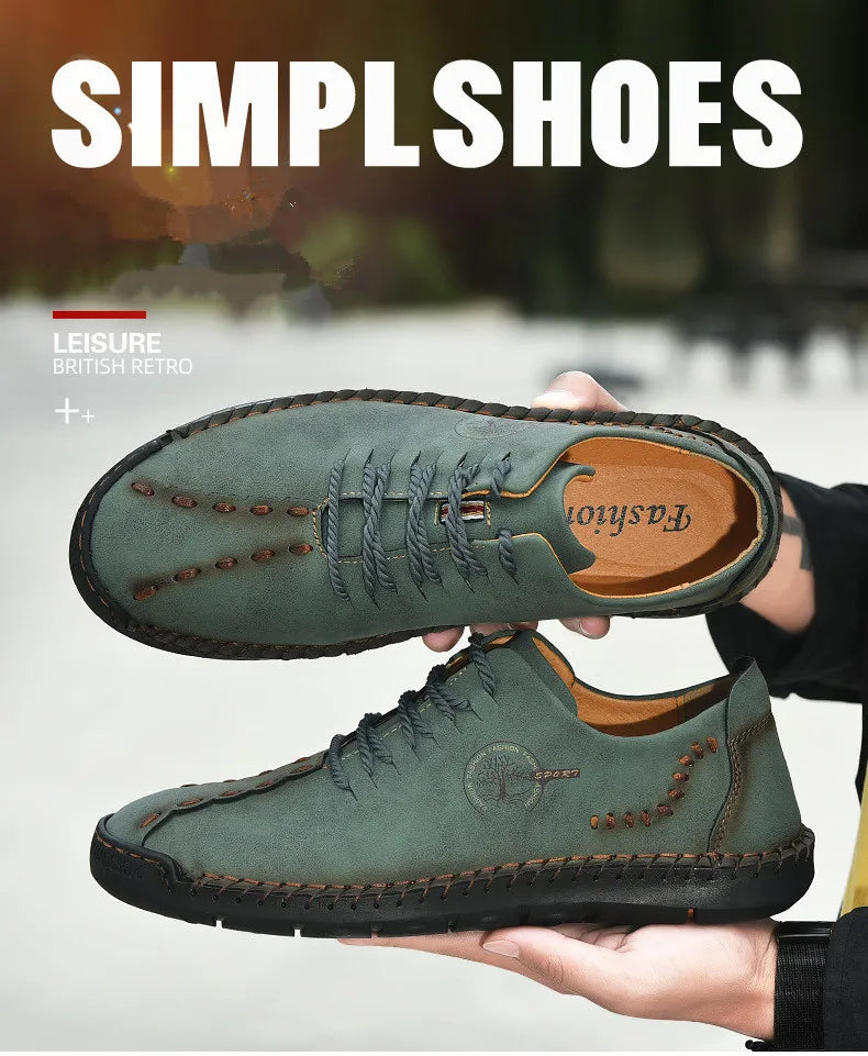 Hot Sale Comfortable Men's Casual Shoes Loafers Large Size Sneakers Quality PU Leather Handmade Shoes Men Flats Moccasins Shoes NovaCart