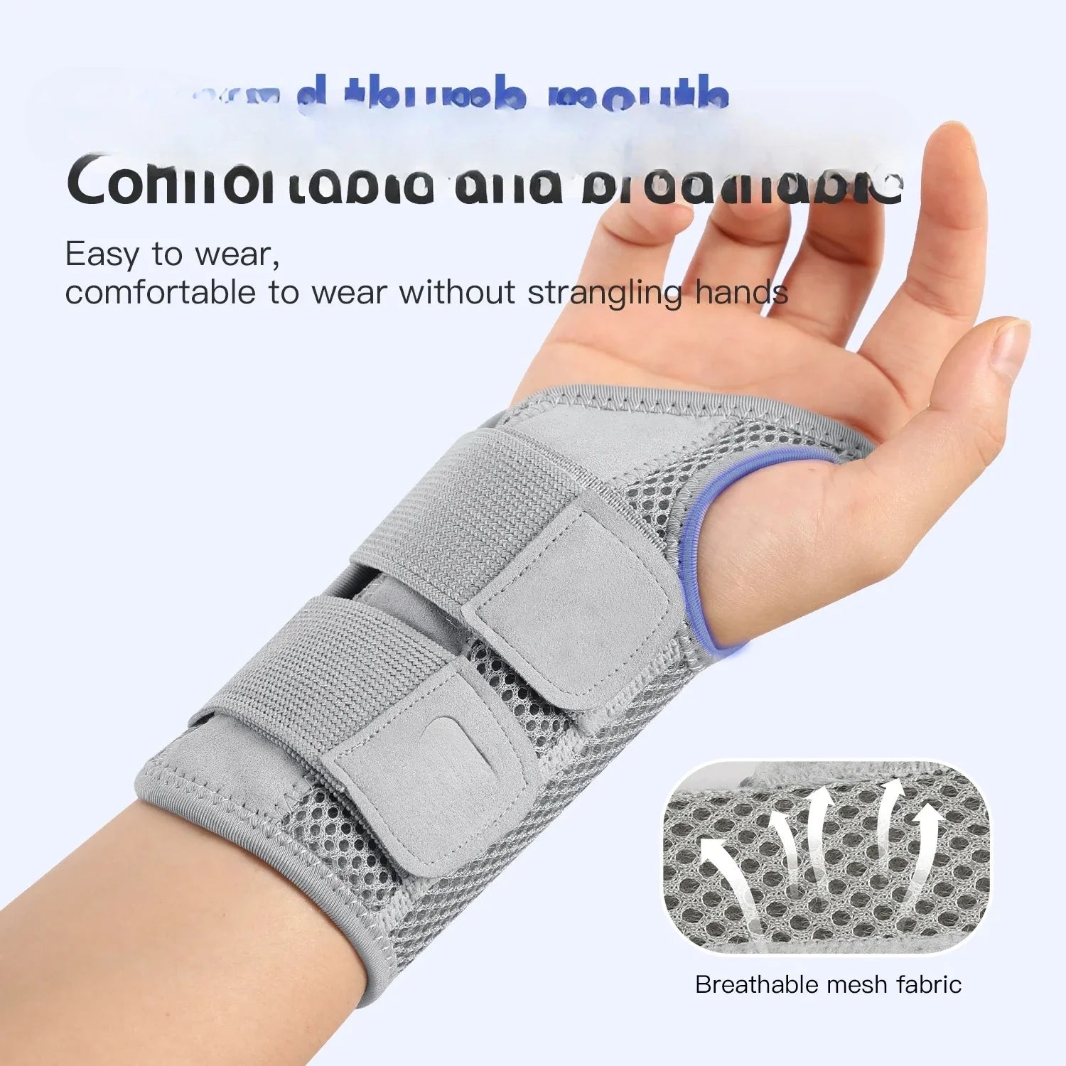 Wrist Brace for Carpal Tunnel Support Brace with Splints Hand Support for Arthritis Tendonitis Sprain Injuries Wrist Pain 1PC Pi-Mart