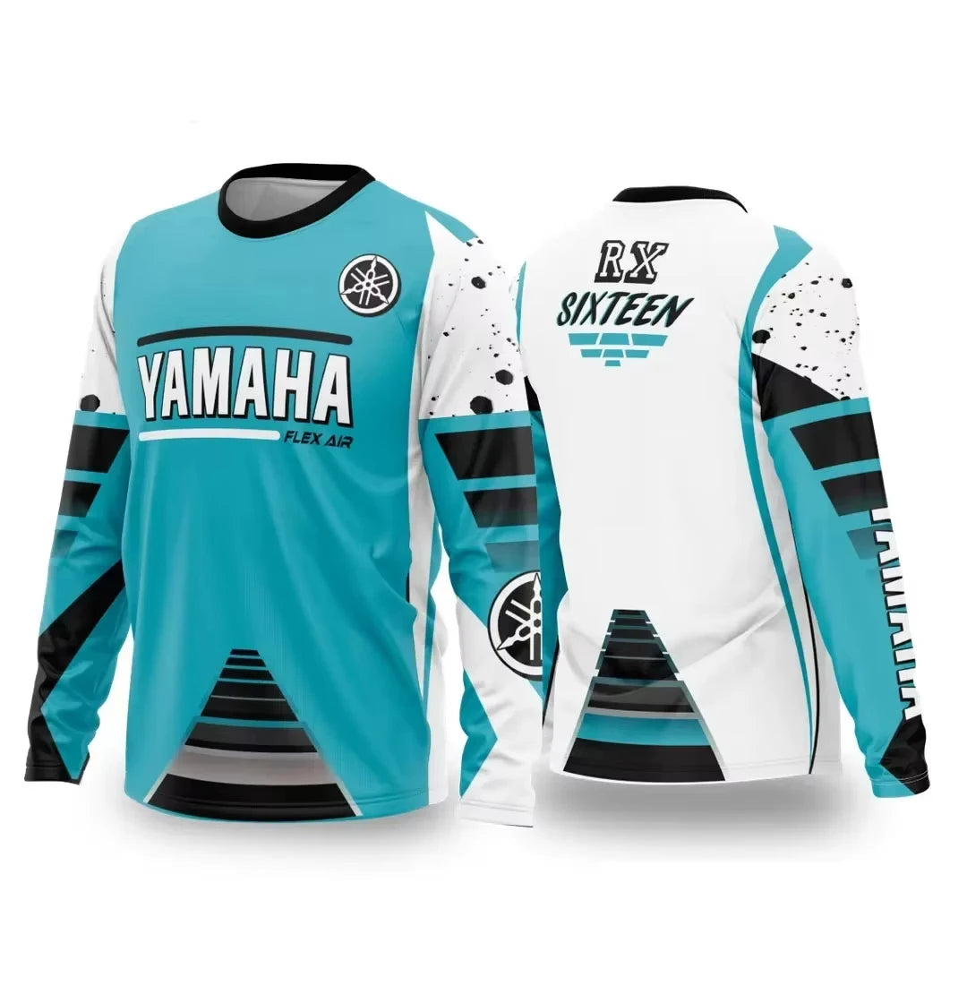 Summer YAMAHA Men Women Motorcycle Riding Suit Loose Breathable Quick Drying Off-Road Racing Suit Long Sleeved Sports T-Shirt NovaCart