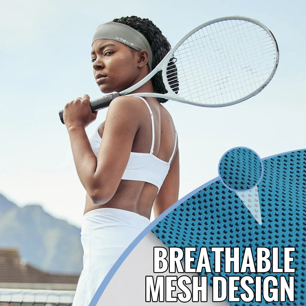 Summer Sport Headband Breathable Fitness Sweatband Non Slip Elastic Tennis Headband Sweat Wicking Lightweight Running Hairband Pi-Mart