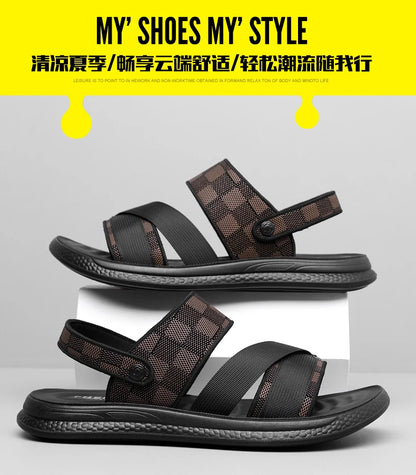 Men's high quality casual sandals summer outdoor waterproof anti slip soft sole comfort beach shoes fashion Lazy Driving slipper