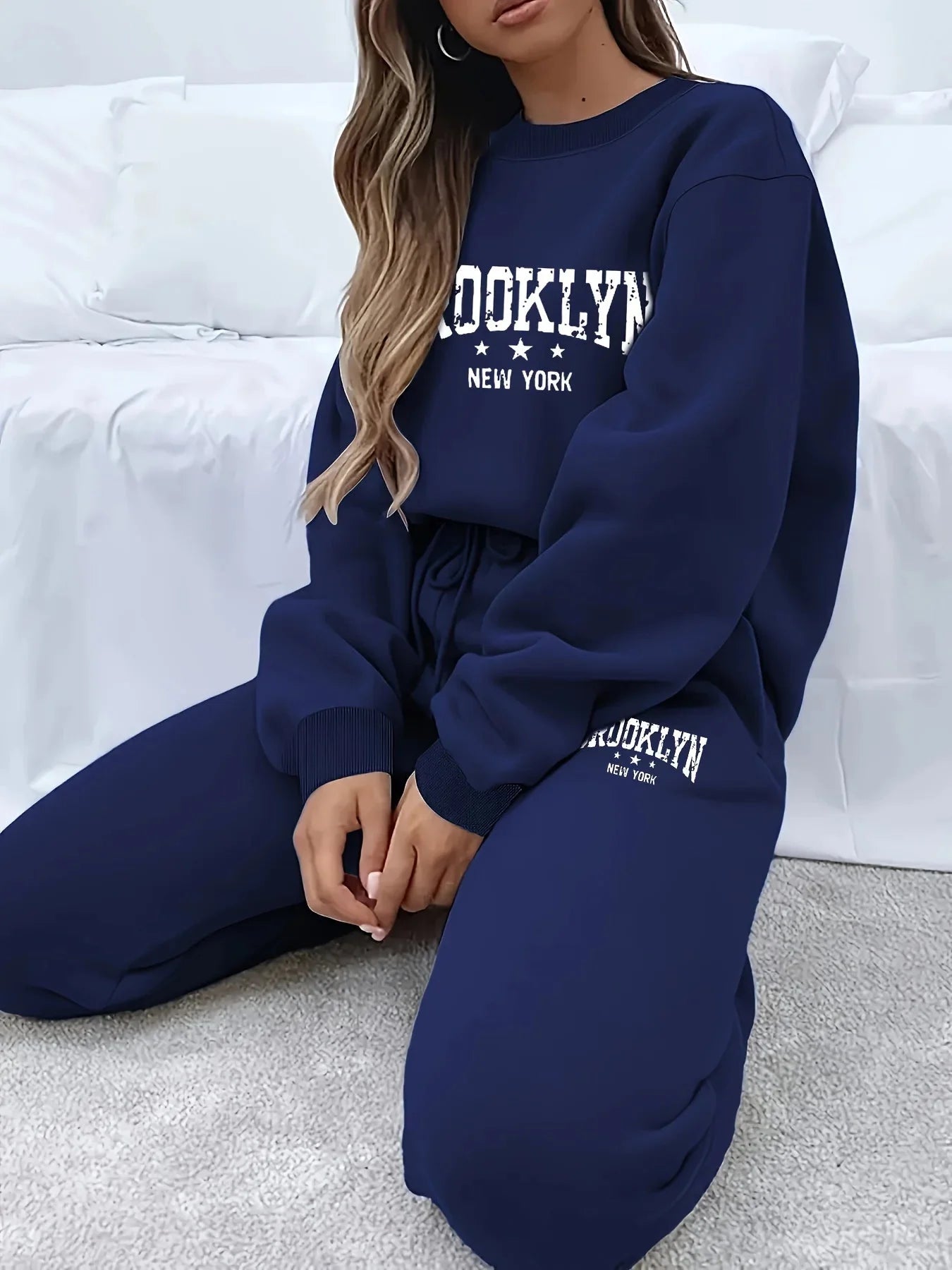 Women’s Plush Hoodie & Pants Sweater Set – Cozy Winter Tracksuit FitiqueFit