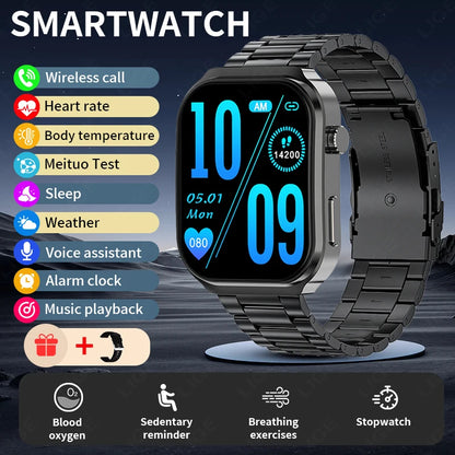 LIGE New Blood Lipid Uric Acid Analysis Health Smart Watch For Men Women Blood Pressure Blood Oxygen Clock Call Smart Watch 2026 NovaCart