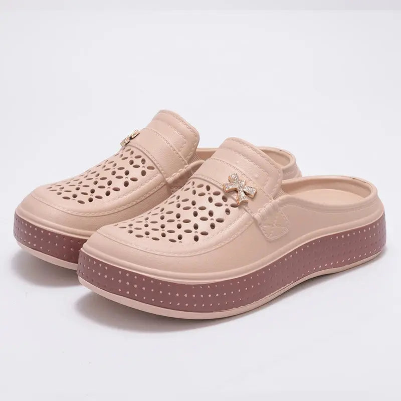 Eyriphy Size: 36-37 to 40-41 Women's Cave Shoes New Flat Slippers Beach Slippers Thick Soles Clogs Casual Slippers for Women Men NovaCart