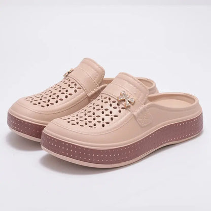 Eyriphy Size: 36-37 to 40-41 Women's Cave Shoes New Flat Slippers Beach Slippers Thick Soles Clogs Casual Slippers for Women Men NovaCart