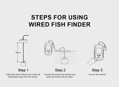 FFC1108-1 Alarm 100M Portable Sonar Fish Finders 45 degrees Sonar Coverage Echo Sounder Alarm Transducer Lake Sea Fishing NovaCart