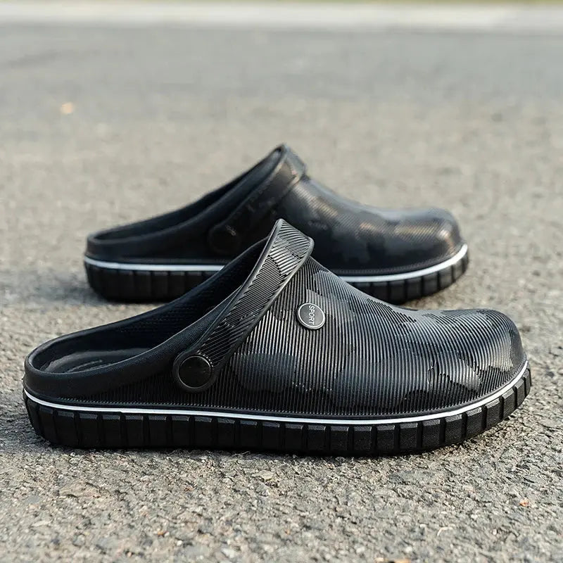 Lightweight Chef Shoes Closed Toe Rubber Sandals Men Clogs Garden Shoes Barefoot Zuecos Hombre Cholas Man Summer Beach Shoes NovaCart