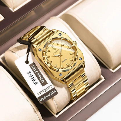 POEDAGAR Luxury Elegant Square Ladies Watch Waterproof Luminous Watch for Woman Stainless Steel Quartz Women's Watches Reloj+box NovaCart