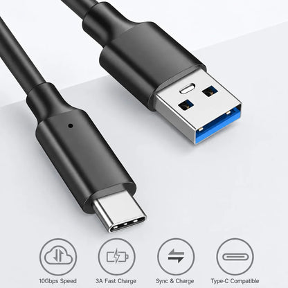 USB 3.2 Type C to A Cable 10Gbps 60W PD Fast Charging Data Transfer for Galaxy S23 S22 Note 20 Pixel iPad Pro SSD Android Auto Pi-Mart