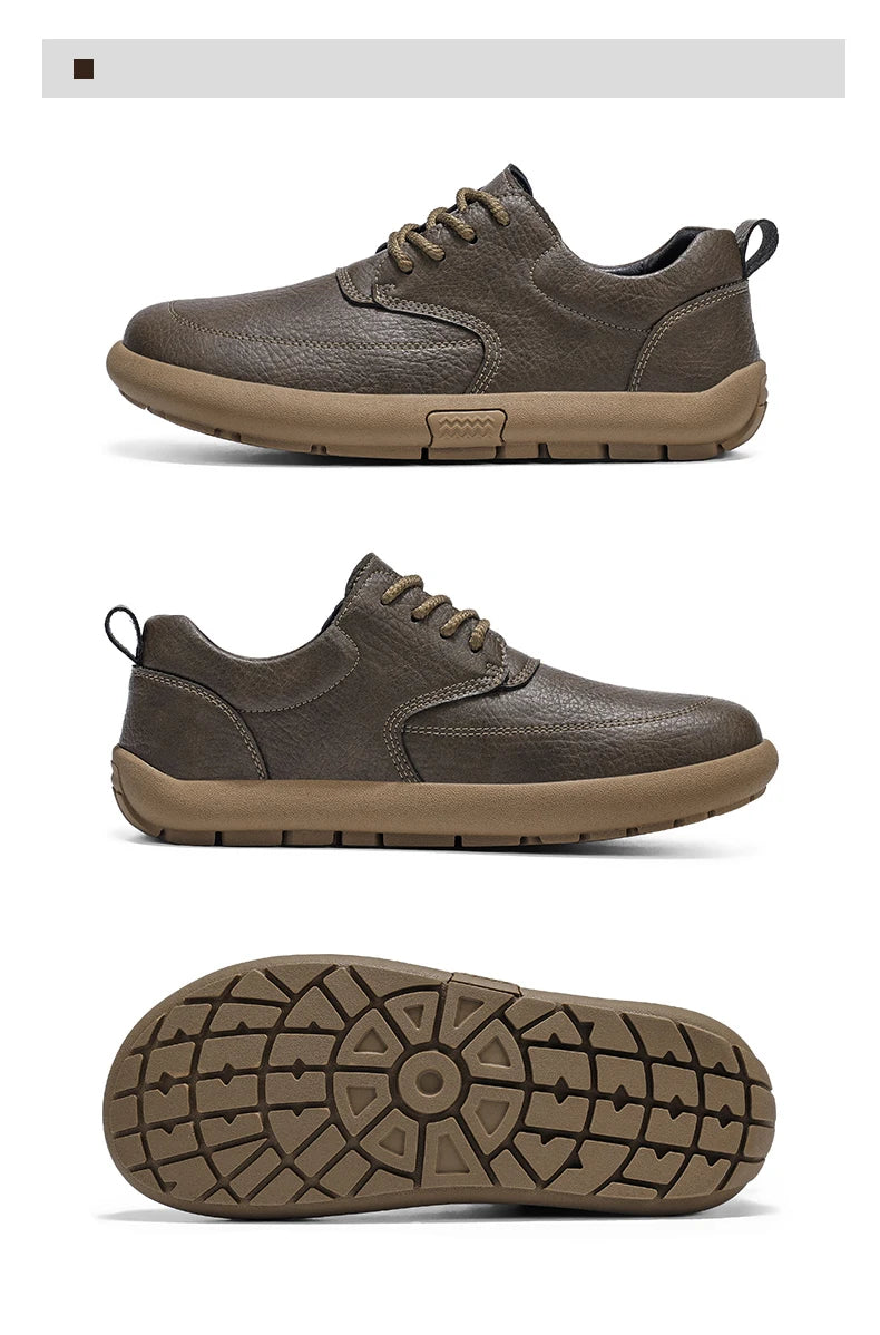 Shoes for Men Male Sneakers Leather Shoes Round Toe Apring and Autumn Wear-resistant Return To The Ancients Loafers All-match NovaCart