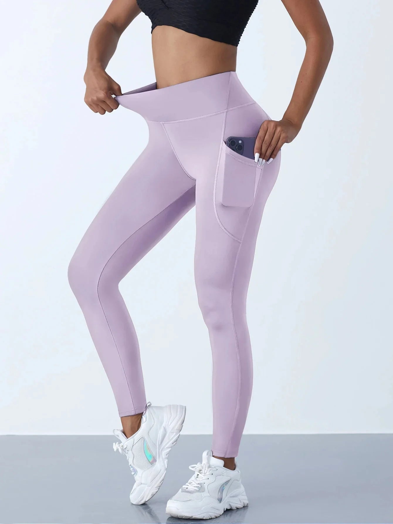 High Waist Pocket Stretch Leggings Women FitiqueFit