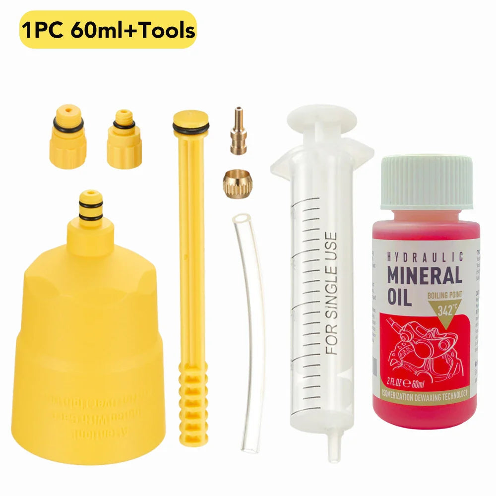 Bicycle Brake Mineral Oil 60ML Bike Hydraulic Disc Brake Oil Bleed Kit For SHIMANO TEKTRO SRAM NUTT Series Brake Repair Tools Pi-Mart