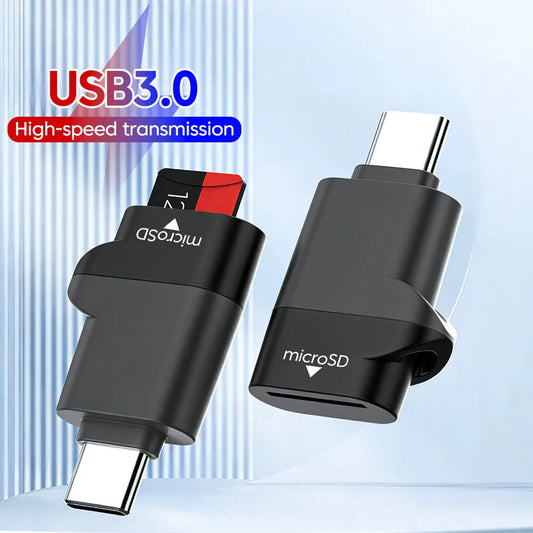 Type-C 3.0 Mini TF Card Reader External Storage Memory Card Adapter For iPhone 17 16 Laptop MacBook USB C 3.0 2.0 TF Cardreader Pi-Mart