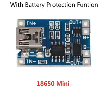 2/5PCS 5V 1A Micro/Type-c/Mini 18650 TP4056 Lithium Battery Charger Module Charging Board With Protection Dual Functions Li-ion Pi-Mart