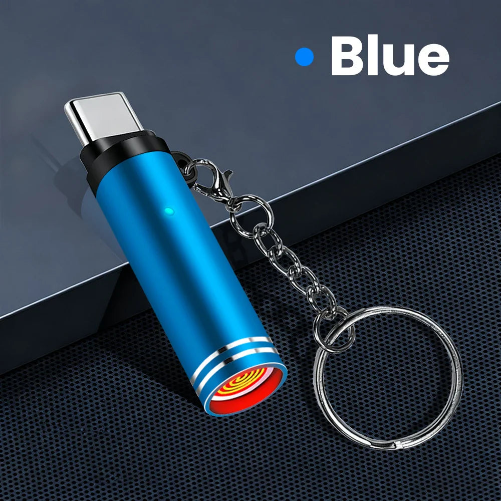 Mini Type C Mobile Phone Cigarette Lighter Air Blowing Cigarette Lighter Outdoor Safety USB C Lighter Adapter For iPhone 17 Pro Pi-Mart