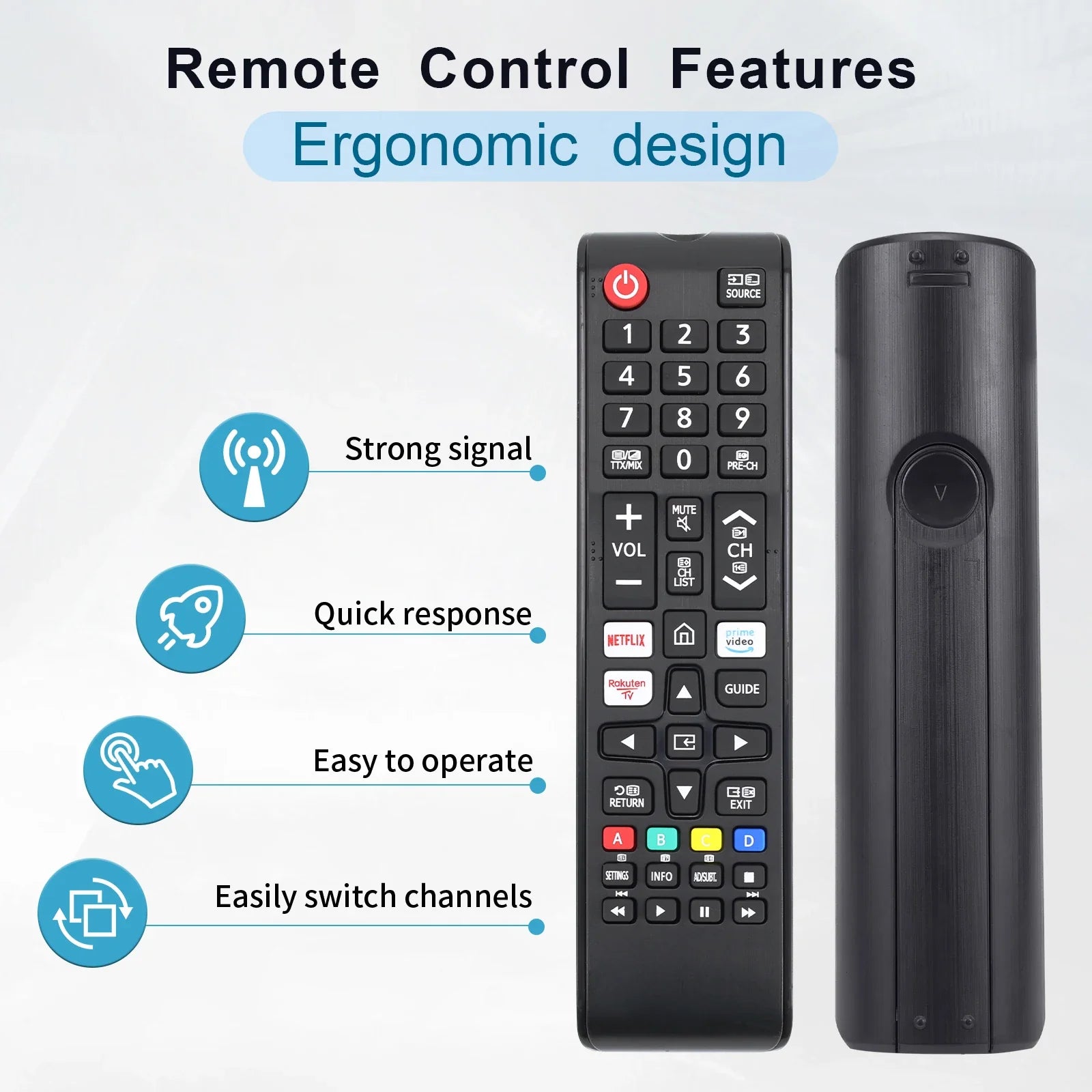 Universal Remote for All Samsung TV Remote BN59-01315J Replacement for All Samsung LCD LED HDTV 3D Smart TVs with Hulu Netflix P Pi-Mart