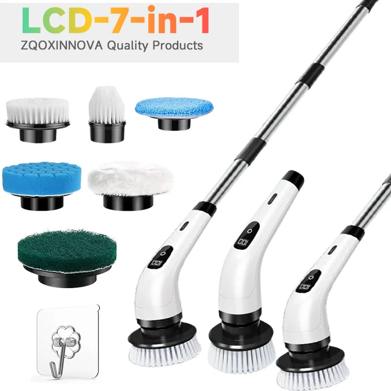 Cordless Household Spin Scrubber Kitchen Gadgets Hair Brushes Bathroom Broom Toilet  Multipurpose Cleaning Brush  Electric Mops Pi-Mart