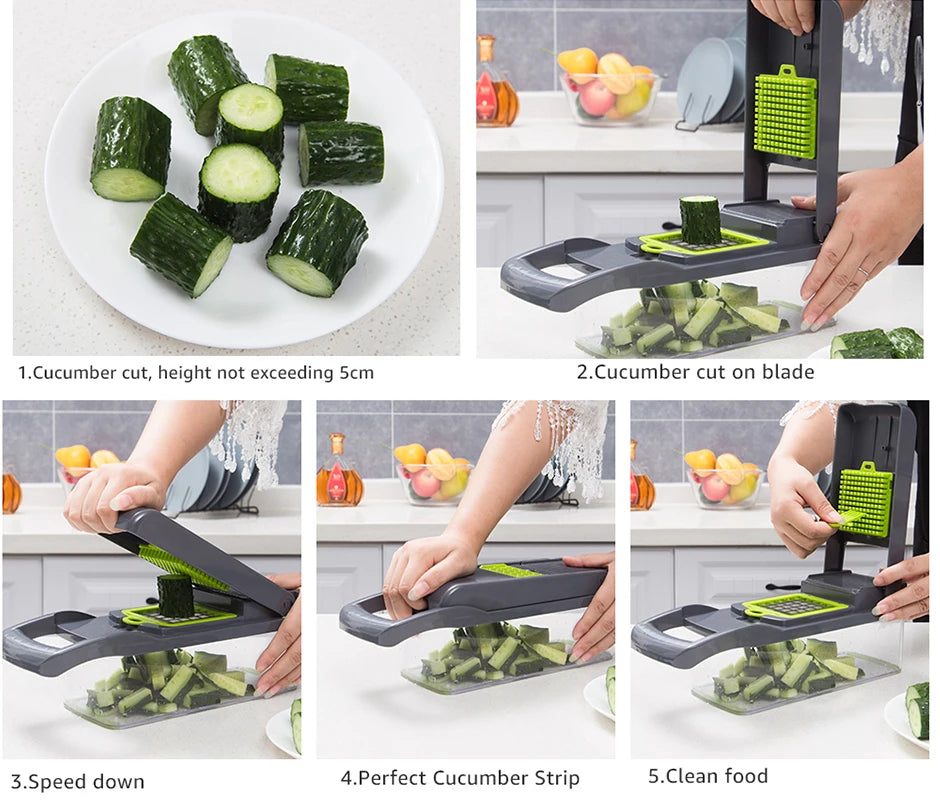 Vegetable Chopper Multifunctional Grater Cutter Kitchen Accessories Manual Fruit Slicer Potatos Shredders Cheese Onions Slicers NovaCart