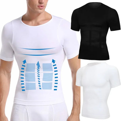 Men Weight Loss Shapewear T-Shirt Body Shaper Slimming Compression Shirts Gynecomastia Undershirt Waist Trainer Muscle Tank Tops NovaCart