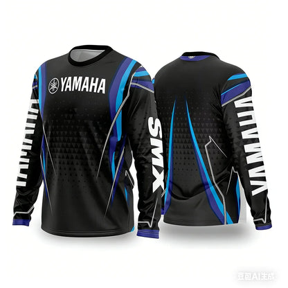 Summer YAMAHA Men Women Motorcycle Riding Suit Loose Breathable Quick Drying Off-Road Racing Suit Long Sleeved Sports T-Shirt NovaCart