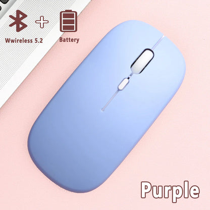 Bluetooth 5.0 Wireless Mouse Ultra Slim Portable Silent Ergonomic for Laptop Tablet PC MacBook Phone Adjustable DPI Ergonomic Pi-Mart