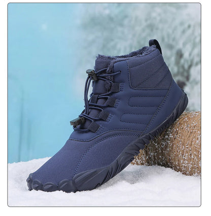 Snow Boots Men Winter Shoes Barefoot Ankle Boots 36-46 Couple Snow Shoes Outdoor Hiking Shoes Fur Warm Plush Boots NovaCart