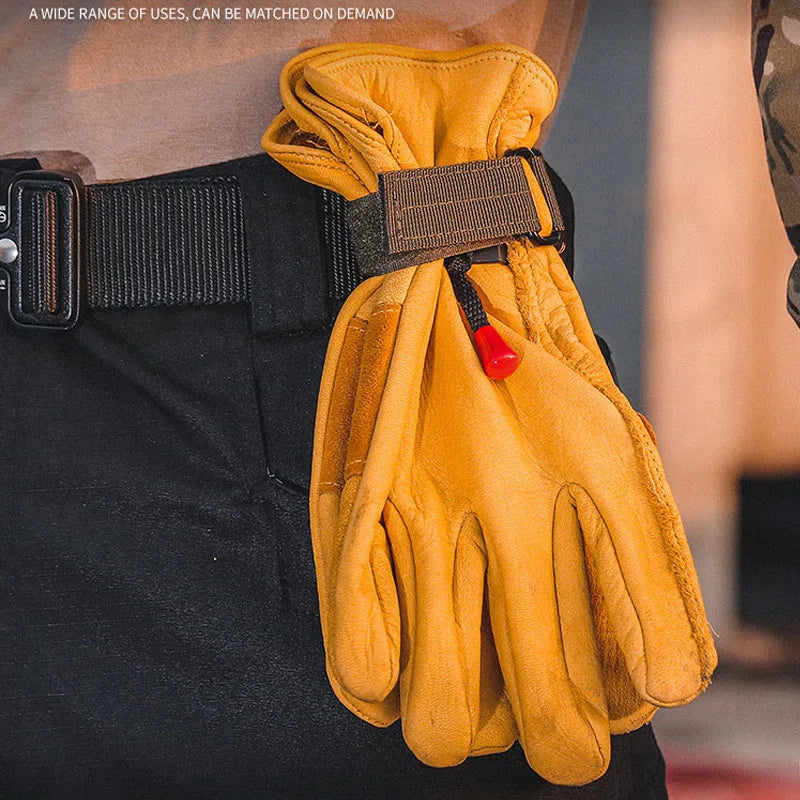 Multi-purpose Nylon Gloves Hook Work Gloves Safety Clip Outdoor Tactical Climbing Rope Camping Hanging Buck Outdoor Camping Pi-Mart