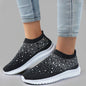 2024 New Crystal Breathable Mesh Sneaker Shoes for Women Comfortable Soft Bottom Flats Plus Size 43 Non Slip Casual Shoes Woman NovaCart