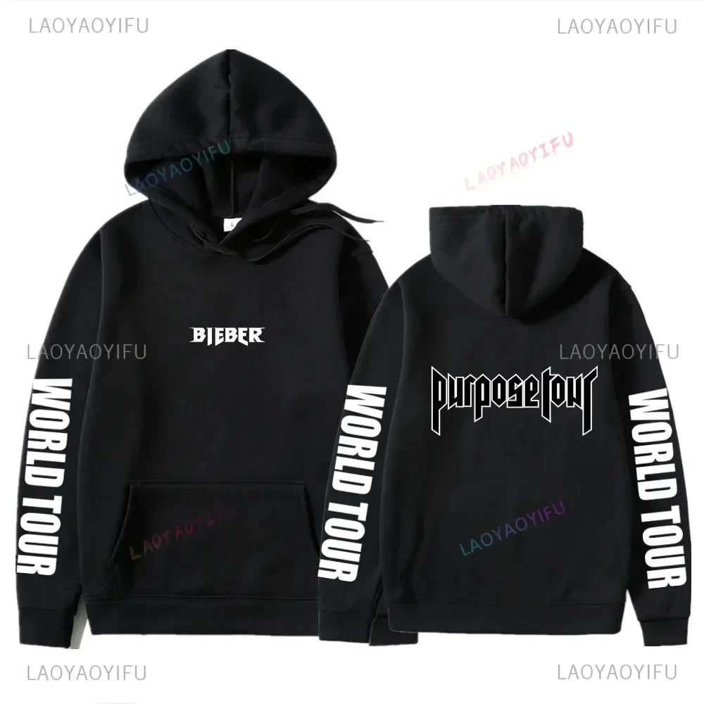 Hoodies Men Justin Bieber Purpose Tour fashion Print Hip Hop Streetwear Fleece Warm Hoody Men Women Pullover Hoodie Sweatshirt NovaCart