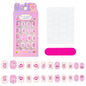 24Pcs/box Kids nails for Girl Cartoon Pattern False Nail Cute Child Fake Nails Tips Kawaii Acrylic Artificial Press on Nail+Tool NovaCart