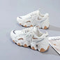 CINESSD 2023 Trendy Mesh Platform Sneakers Leather Shoes Breathable Casual Sports Shoes Women Flats NovaCart