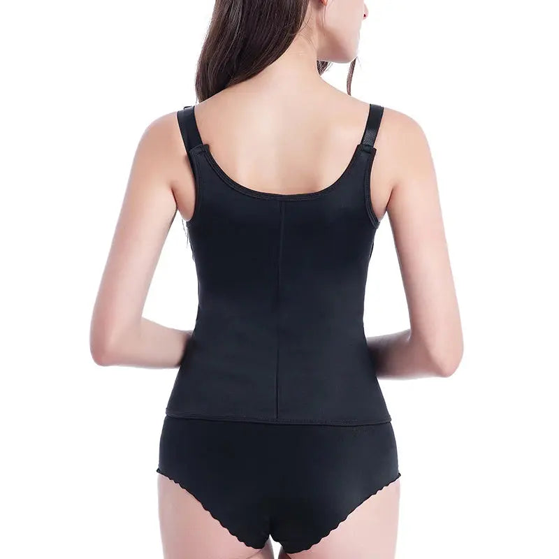 Women Waist Trainer Corset Zipper Vest Body Shaper Cincher Shapewear Slimming Belt Sports Girdle Neoprene Sauna Tank Top NovaCart
