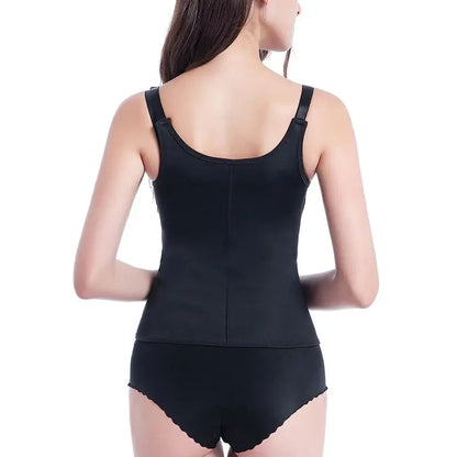 Women Waist Trainer Corset Zipper Vest Body Shaper Cincher Shapewear Slimming Belt Sports Girdle Neoprene Sauna Tank Top NovaCart