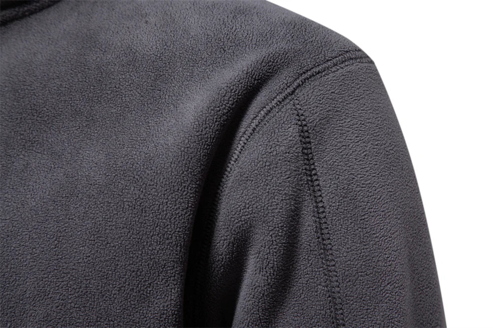 AIOPESON Brand Quality Thicken Warm Fleece Jacket for Men Zipper Neck Pullover Men's Sweatshirt Soft Shell Mens Jacket NovaCart