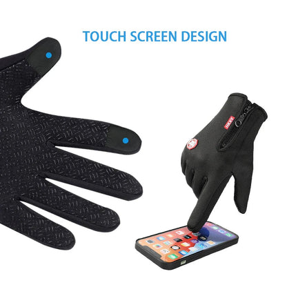 Winter Men's And Women's Warm Gloves, Waterproof And Skin Friendly Touch Screen, Suitable For Cycling And Skiing Pi-Mart