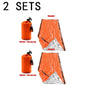 Portable Waterproof Emergency Survival Sleeping Bag Outdoor Edc Camping Gear Thermal Sack First Aid Rescue Kit Mylar Blanket Pi-Mart
