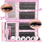 DIY Lash Extension Kit Clusters Individual Eyelashes Kit 9-16mm with Bond and Seal Wispy Natural Mange Lashes NovaCart